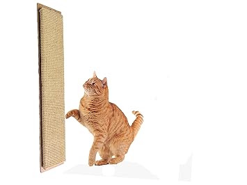 Mats Avenue  Cat Scratching Post Made of Soft Jute Hanging Type 10.5x60 cm Large Brown with Screw for Hanging Set of 1