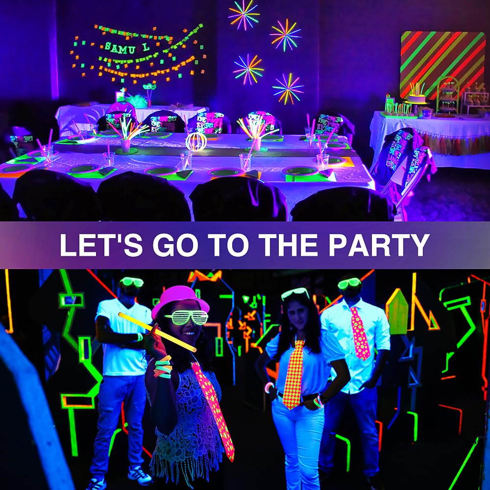 Onforu 2 Pack Luz UV 20 W, IP66 Impermeable Nivel UV-A, Foco Ultravioleta Fluorescente para Escenario Bar Club DJ Discoteca Fiesta KTV Pinta Corporal Acuario Halloween