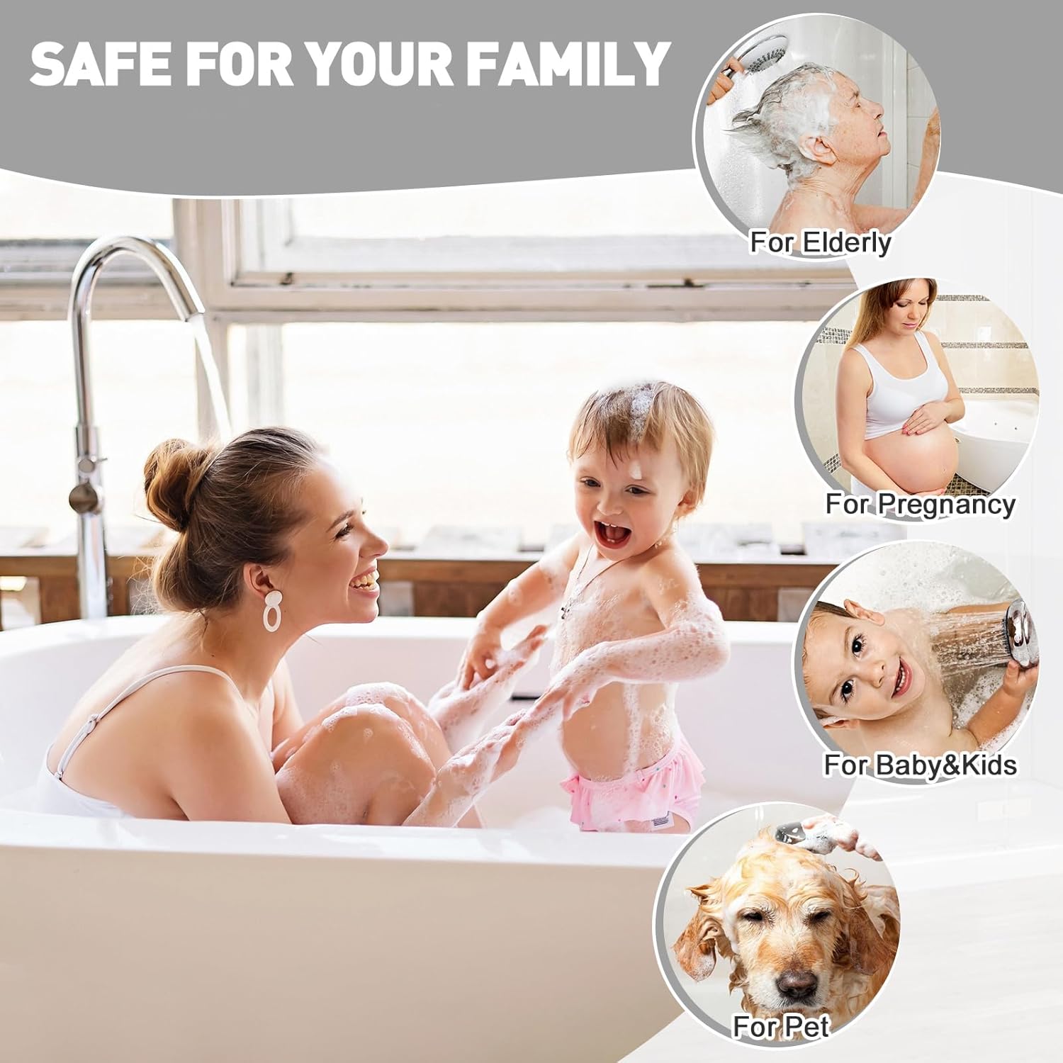 Square Shower Mat Non Slip: 27 x 27 Inch Large Shower Mats with Drain Hole in Middle - PVC Loofah Anti Slip Shower Floor Matt for Inside Shower - Image 6