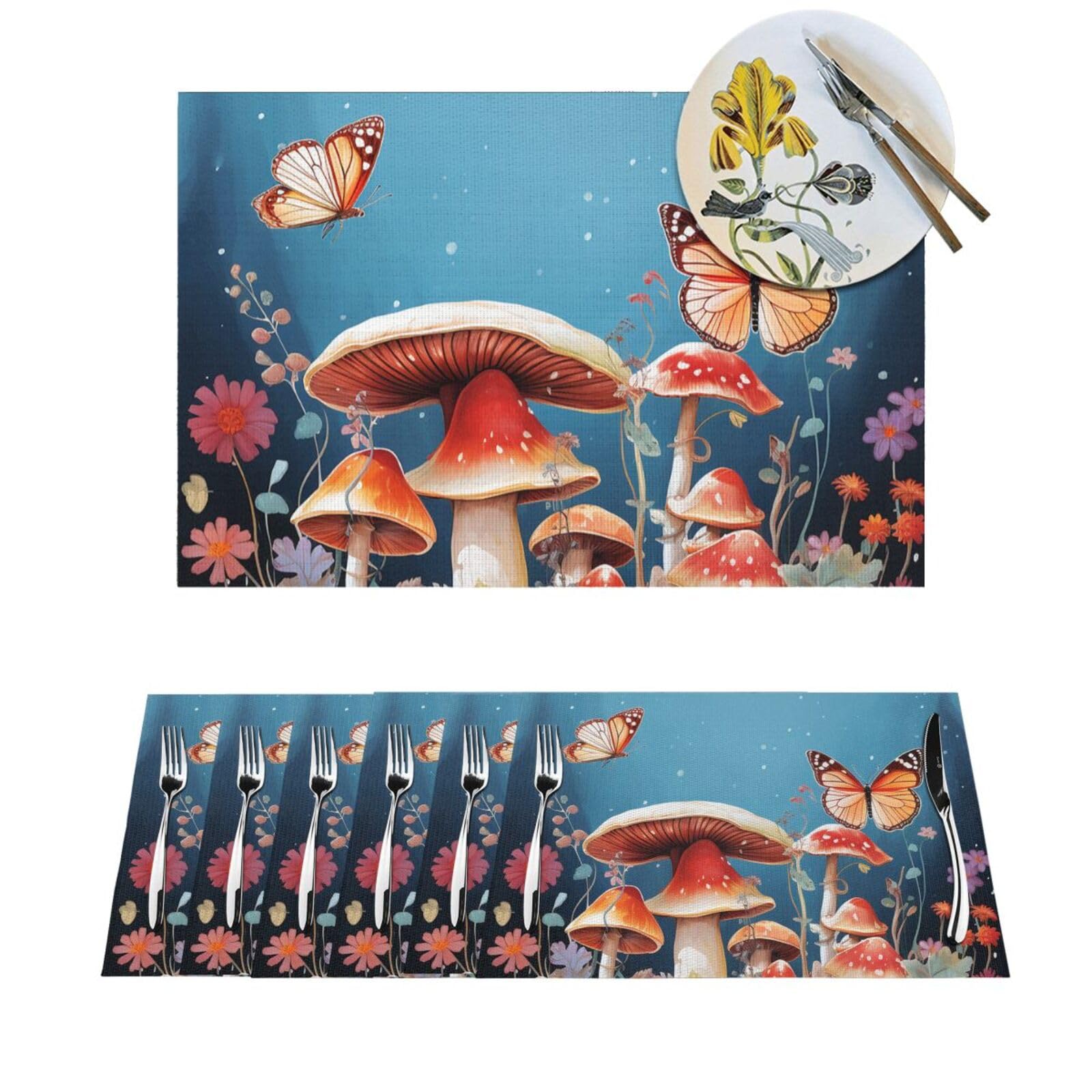 Sets de table en PVC résistant à la chaleur lot de 4 pour salle à manger lavables 30x45 cm
