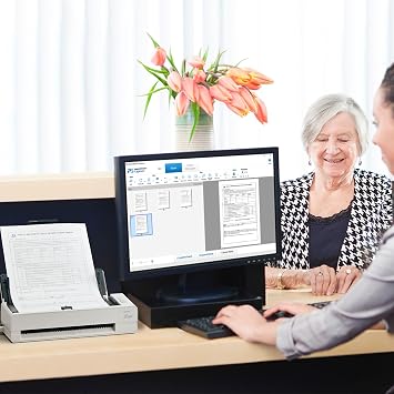 Fujitsu RICOH fi-800R Ultra-Compact, Color Duplex Document Scanner with Dual Auto Document Feeders (ADF)