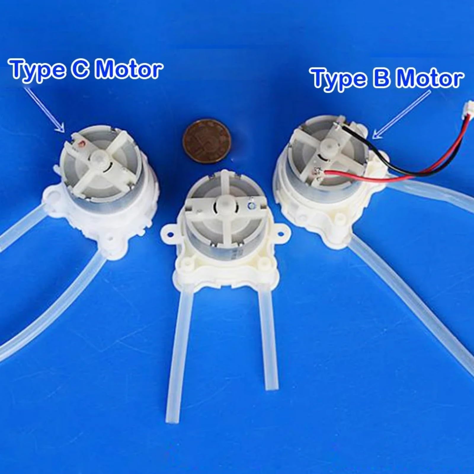 3/5/10 pezzi DC 5/6V 500 Motore riduttore Pompa dosatrice Micro peristaltica Spazzola in metallo prezioso Acqua liquida Parte di riparazione(10PCS,Type B Punmp With cable)