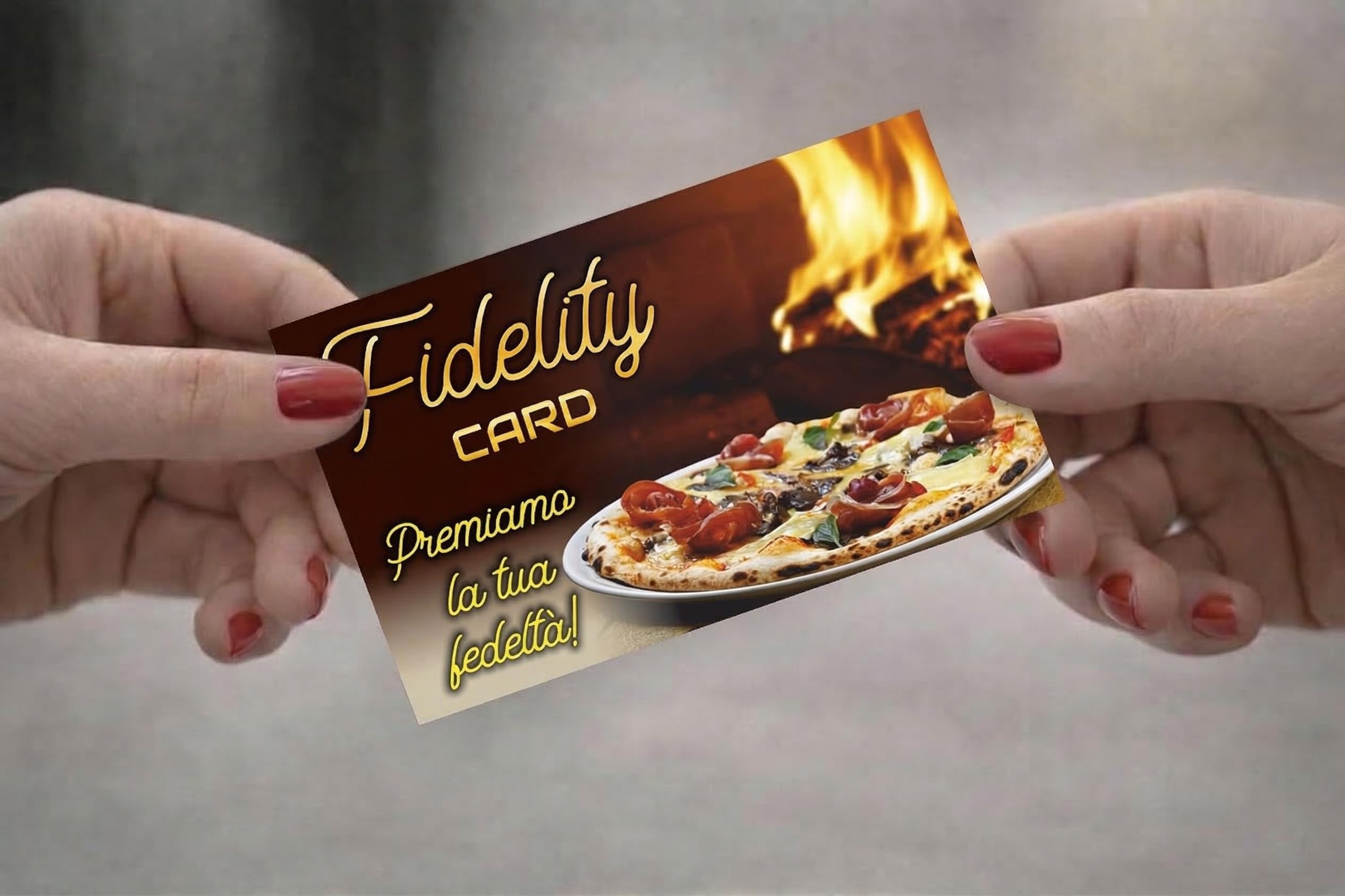 GHIBLI Tessere Fedeltà Pizzeria 10 Caselle Timbrare Fidelity Card Pizza Omaggio Carte Punti 10 Pizze Gratis