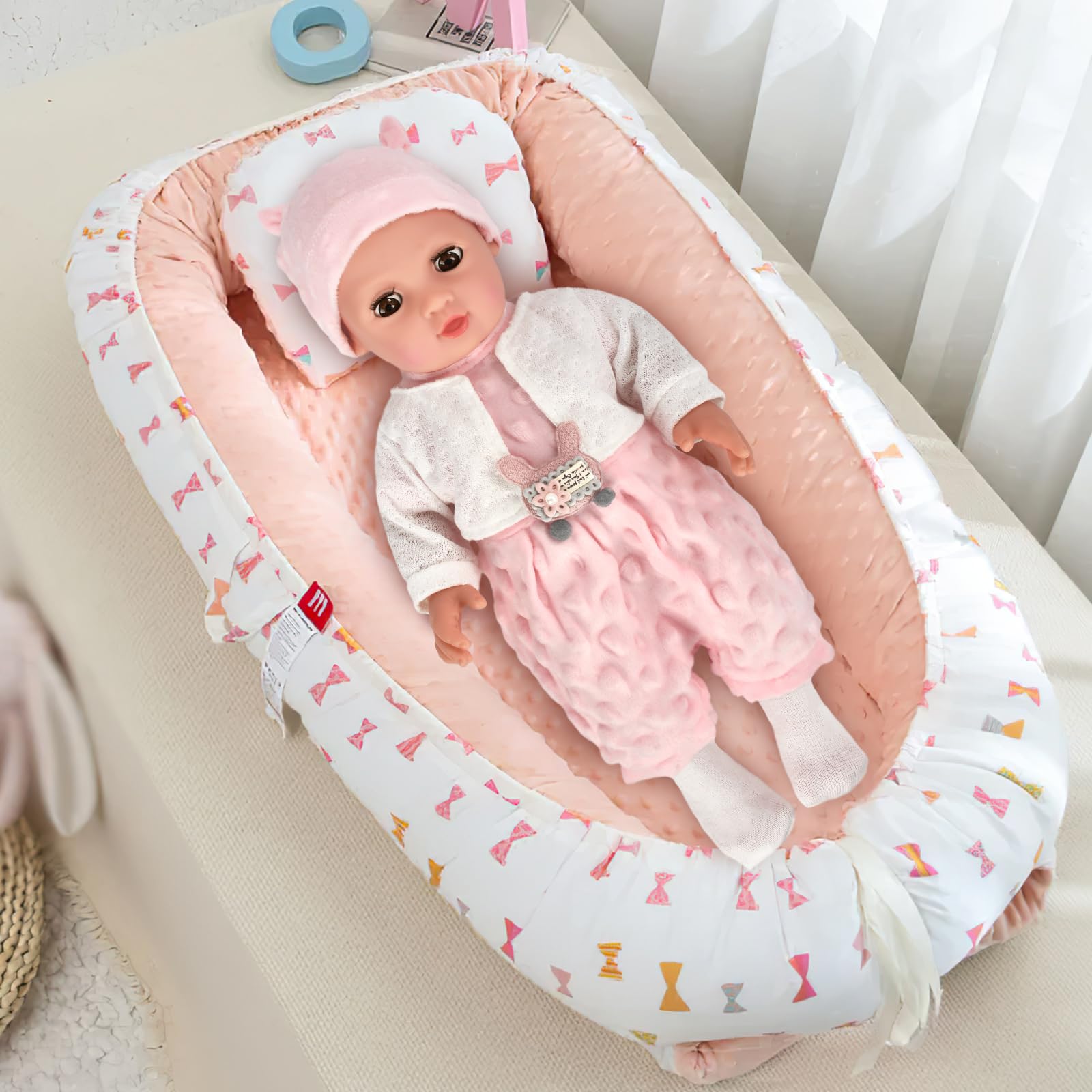 Puppenkleidung Set Für 35-43cm Baby Puppen - Kapuzensweatshirt + Hose + Socken + Hänger