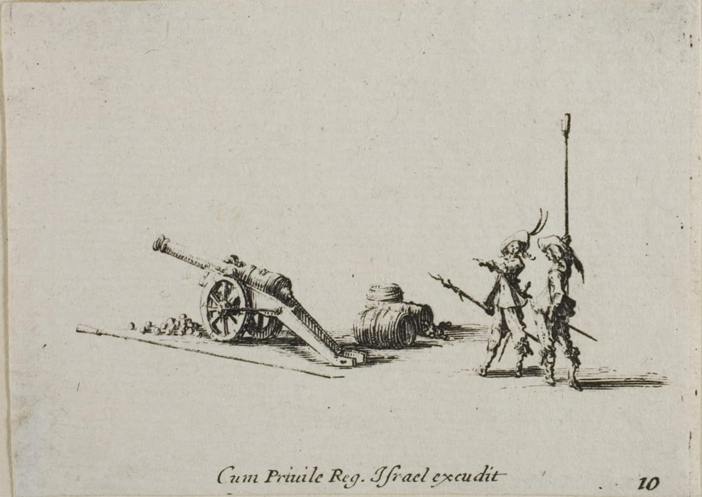 Lienzo de pared Jacques Callot cuadro histórico de ejercicios militares para salón y despacho 5