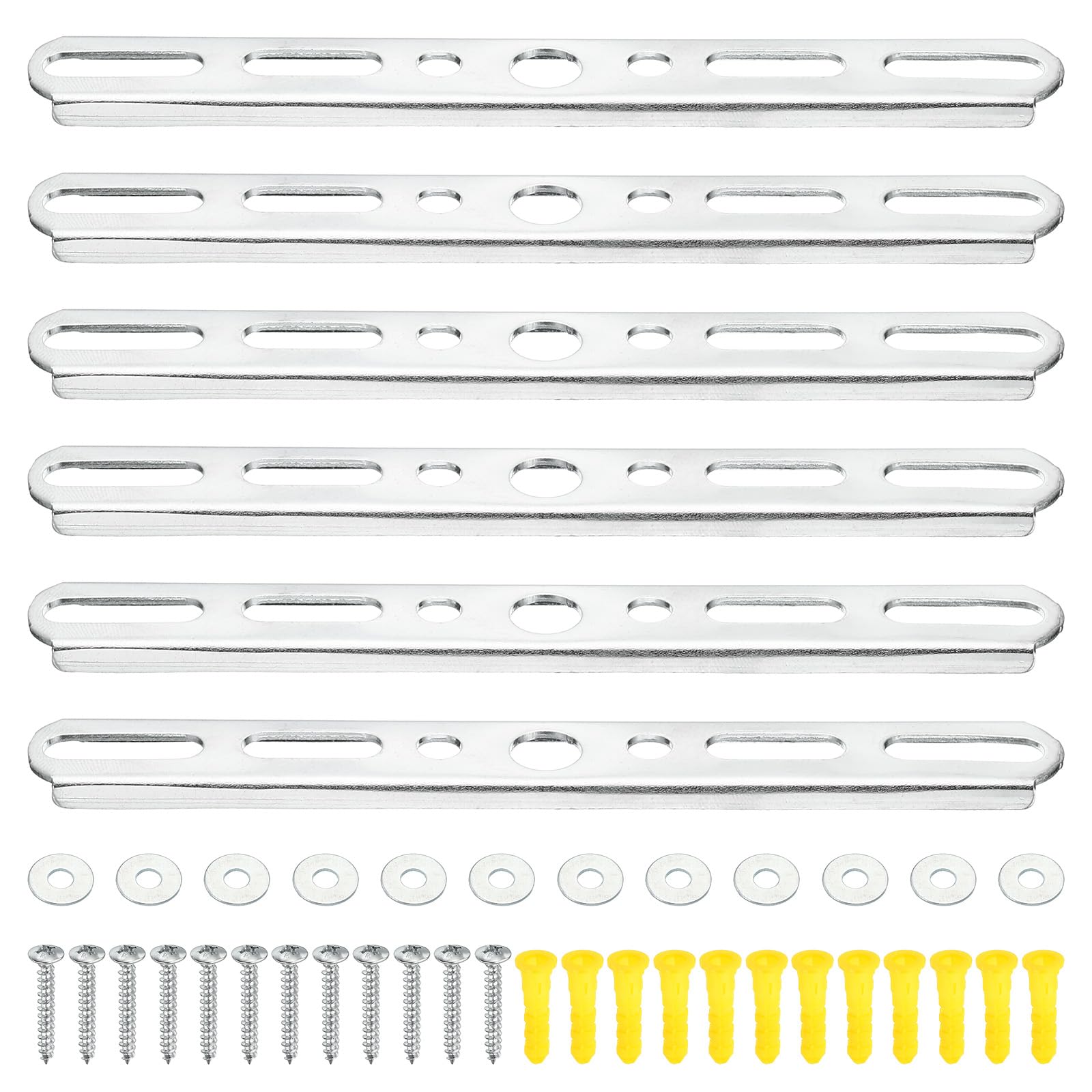 PATIKIL 150mm 5.9 Inch Ceiling Light Plate Kit, 6 Set Pendant Light Fixture Mounting Bracket Crossbar with Screw Nuts Accessories for Chandelier Wall