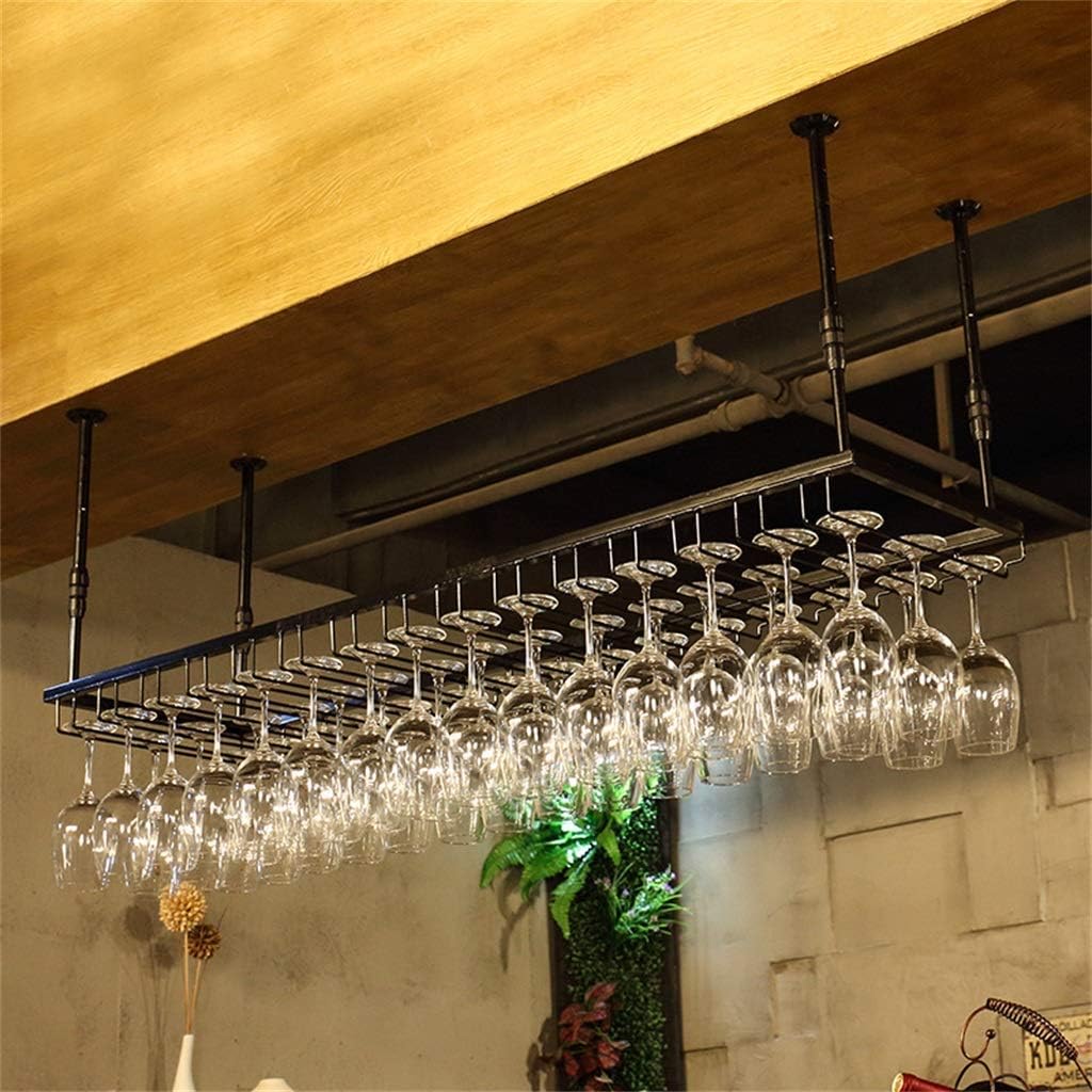 Wine Rack Wine Rack Home Red Holder Wine Glass Rack Restaurant Organize Kitchen Wine Cup Rack for Kitchen Bar Decor Organizer Hanging Wine Glass Cup Rack Adjustable Heigh,100cm(39.4in)-
