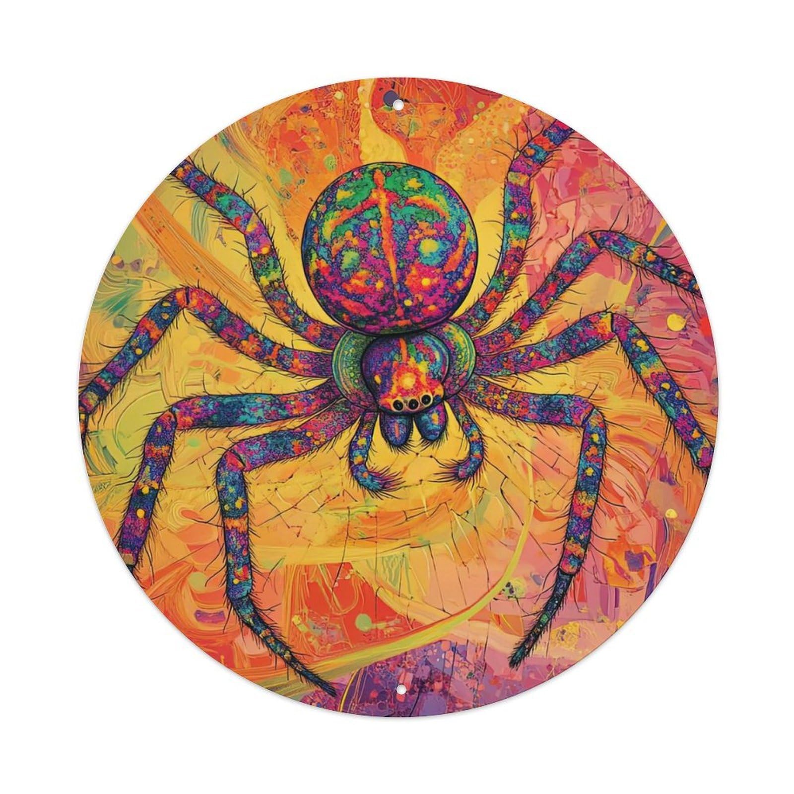 Animal Colourful Spiders Metal Tin Sign