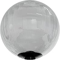 Vista 9 de KastLite Accesorio de iluminación combinado de poste de lámpara Lente acrílica transparente de 16 pulgadas con clips de ala negra Se adapta a