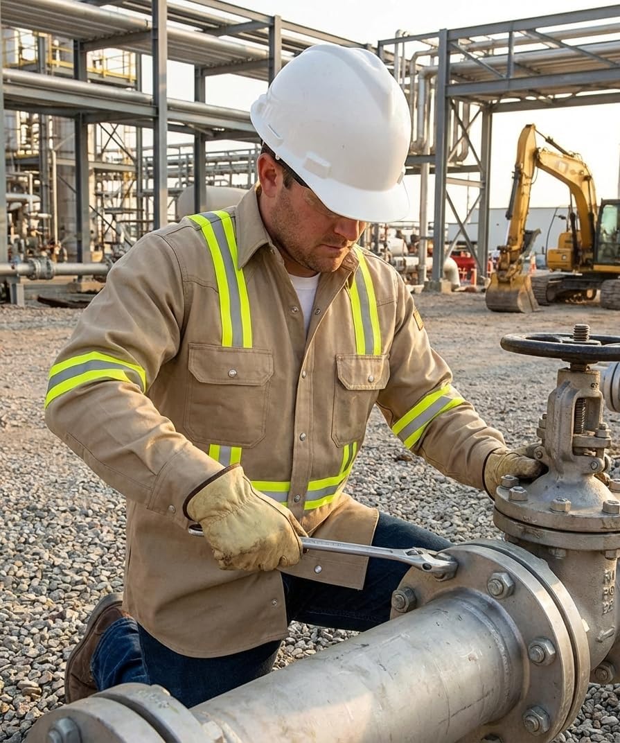 Flame Resistant High Visibility Hi Vis FR Shirt - 100% C - 7 oz - Image 2