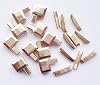 20 pcs #5 Metal Zipper Retainer Box and Insertion pin,Bottom Sliders Insertion pin Repair kit Replacement (Bronze)