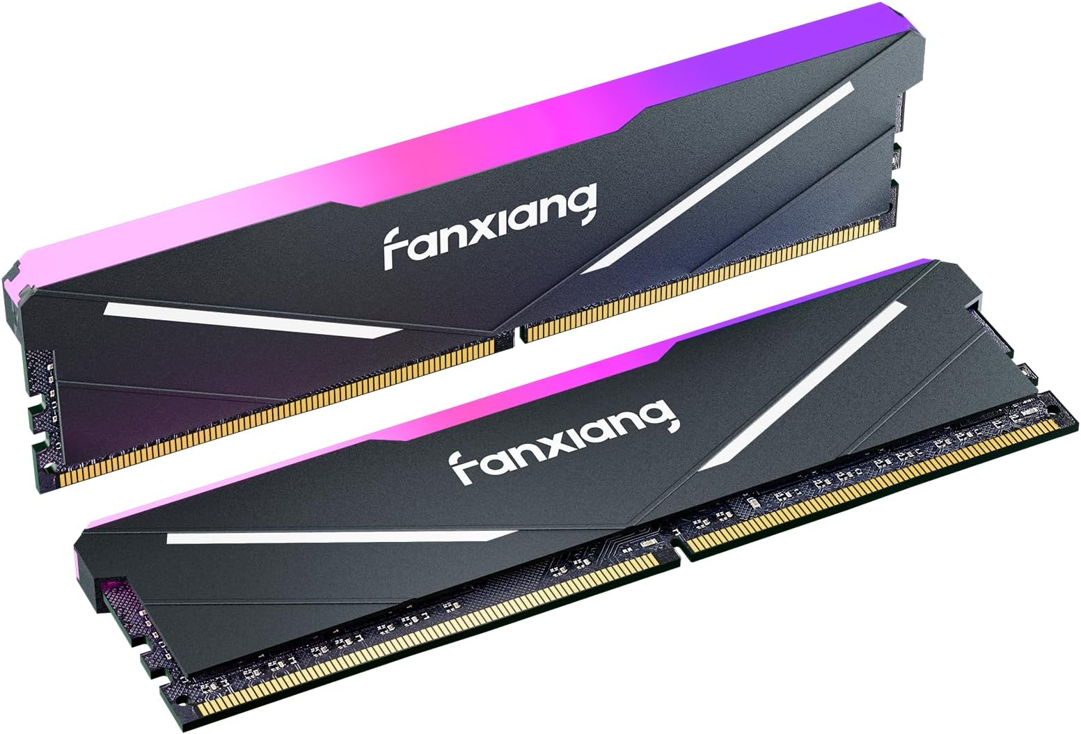fanxiang RGB DDR4 RAM 32GB (2x16GB) 3200MHz CL16 V1.35, Overclocking Desktop Gaming Memory, Intel XMP 2.0 & AMD Expo Compatible - Black