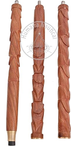 Miniatura 5 de Humaira Nautical Bastón de madera con diseño de cabeza de águila de latón estilo victoriano