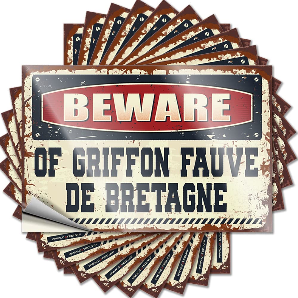 Coffee Tattoo - Plastic Things Garage Beware of Griffon Fauve De Bretagne(12X18CM)
