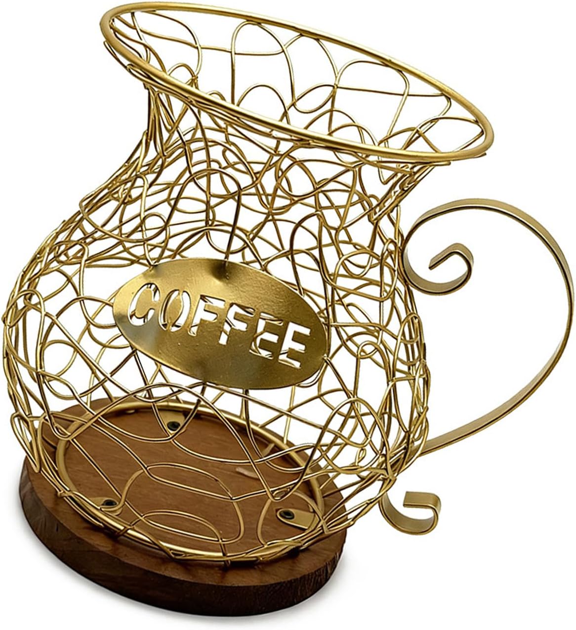 Practical Metal Coffee Pods Basket Large Capacity Espresso Organiser for Kitchen Countertop Dispenser Espresso Pods Holder Metal Wire Basket Storage Organiser