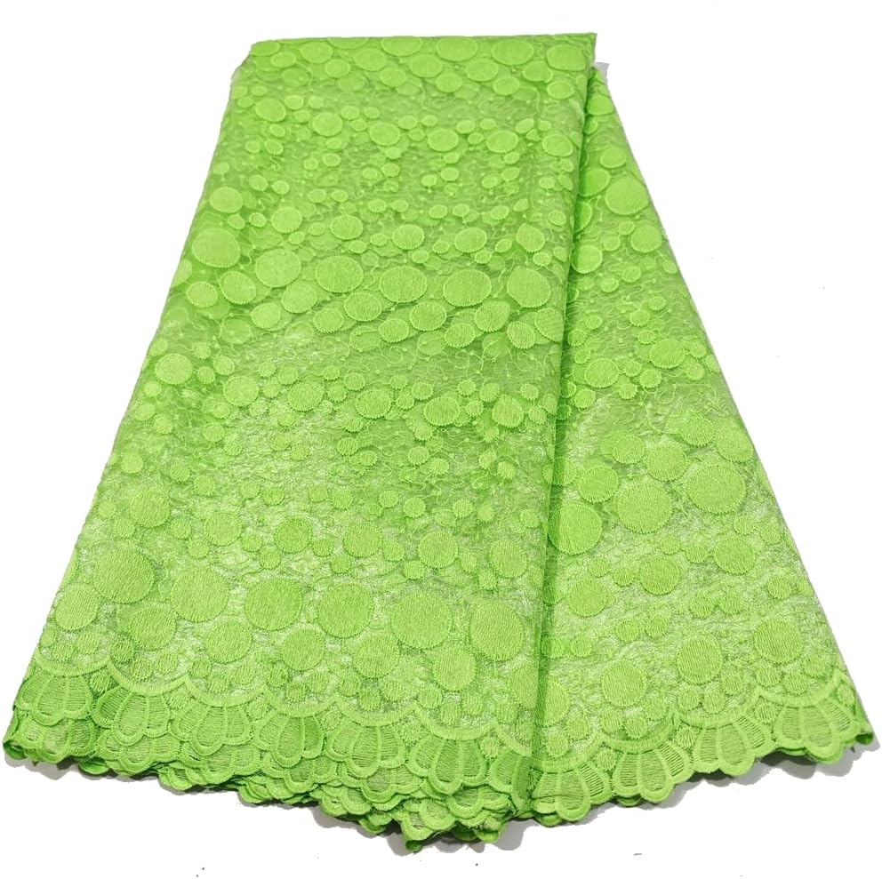 LadyQ African Net Lace Fabric - 5 Yards Bridal French Lace for Women - 033827