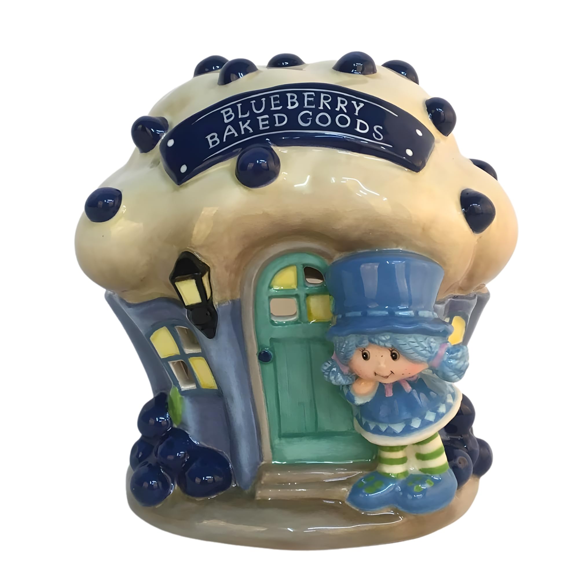 Strawberry Shortcake Blueberry Baked Goods Candle House, 5.5" L x 5.625" W x 5.325" H Created by Blue Sky Clayworks