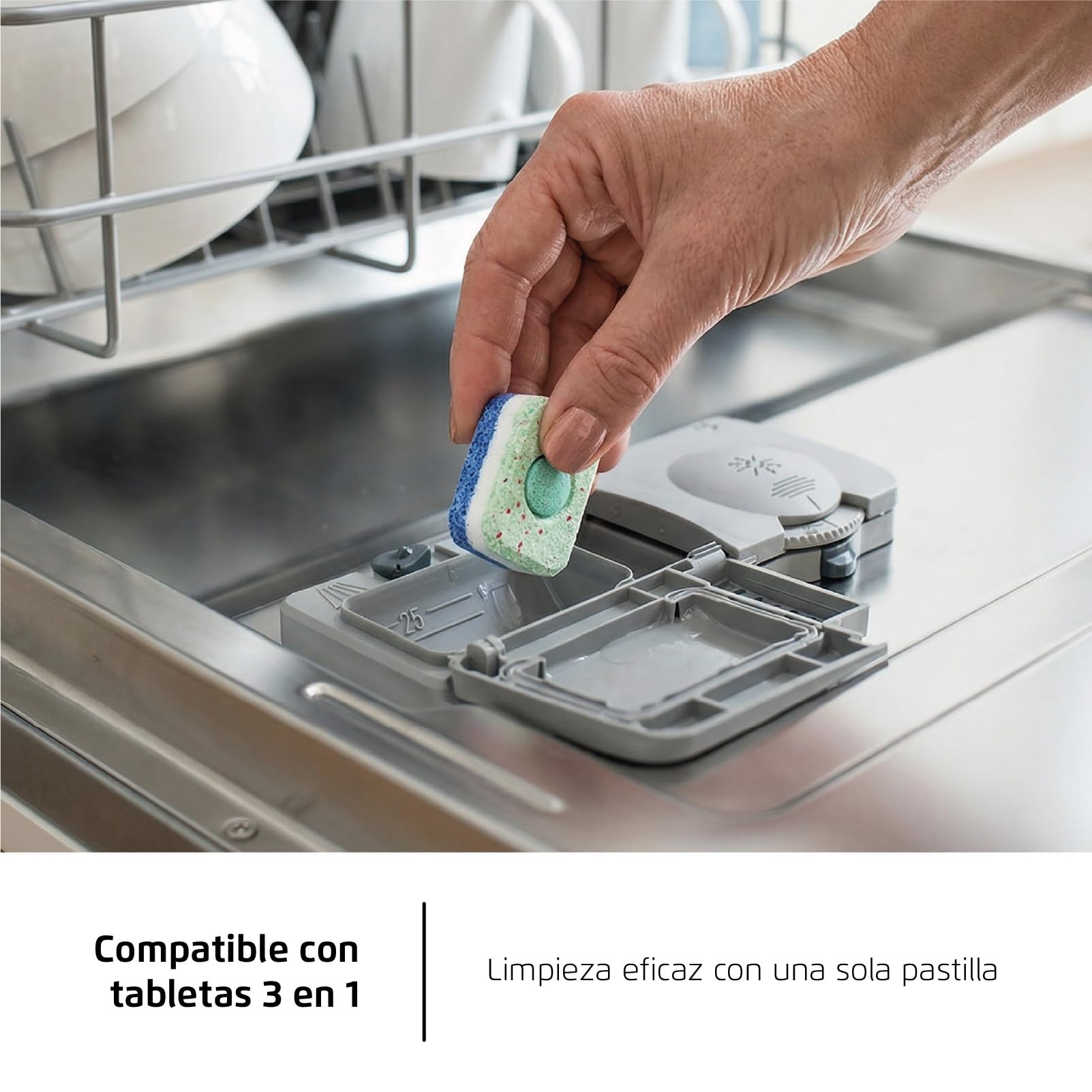Corberó - Lavavajillas Excellence 60cm | CLVG91536X | 15 cubiertos | 6 programas | 4 Temperaturas | Display LED | Tercera Bandeja | Autoapertura y Zona Dual | Compatible con tablets 3 en 1 | Inox