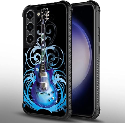 Miniatura 9 de Funda compatible con Samsung Galaxy A53 5G, estilo de guitarra azul, diseño de patrón increíble, a prueba de golpes, antiarañazos, carcasa trasera