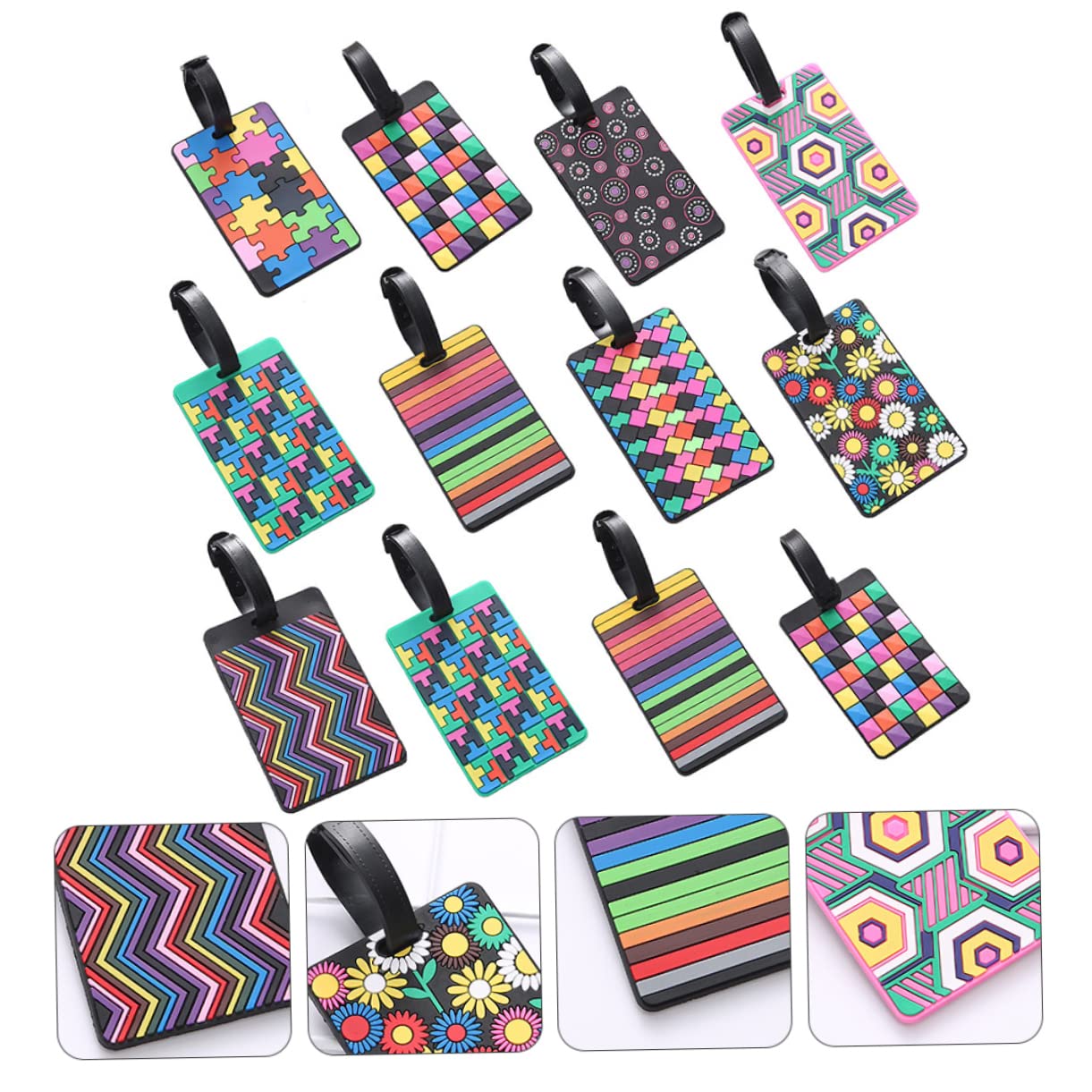 Holibanna 12pezzi Tag Per Valigie Gomma Etichette Identificative Per Design e Protettivo Per