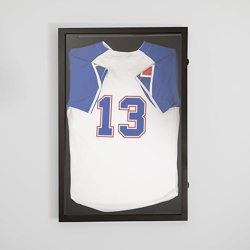 Miniatura 8 de Flash Furniture Banks - Estuche de exhibición de jersey, tubo de PVC colgante, parte trasera forrada de terciopelo, inserto de hoja de espuma,