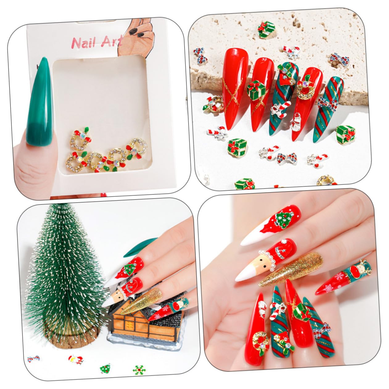 Ipetboom 120pièces Charms Décoratifs De Pour Accessoires Pour Manucure Pour Salon Et