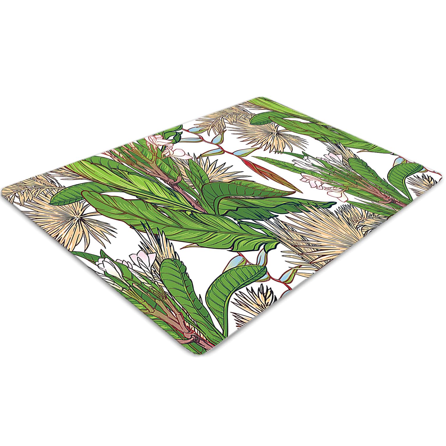 Tapis de chaise 120x90 cm en PVC motif noix de coco pour sol