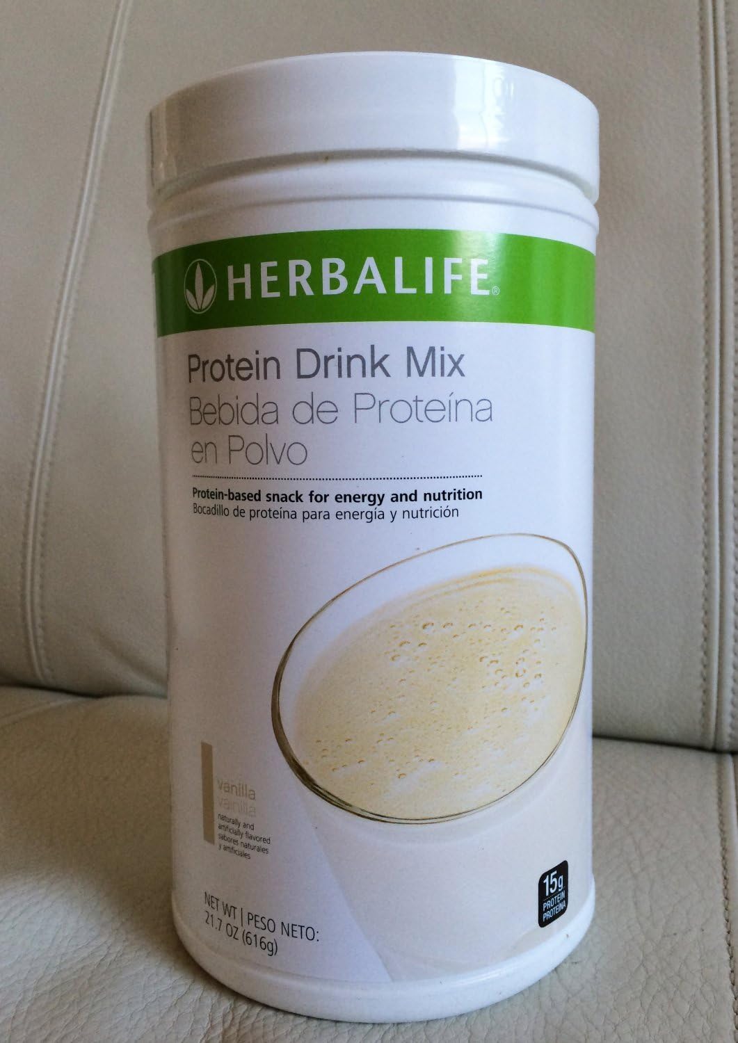 Herbalfie Protein Drink Mix – Vanilla, 616 g Canister (22 Servings)