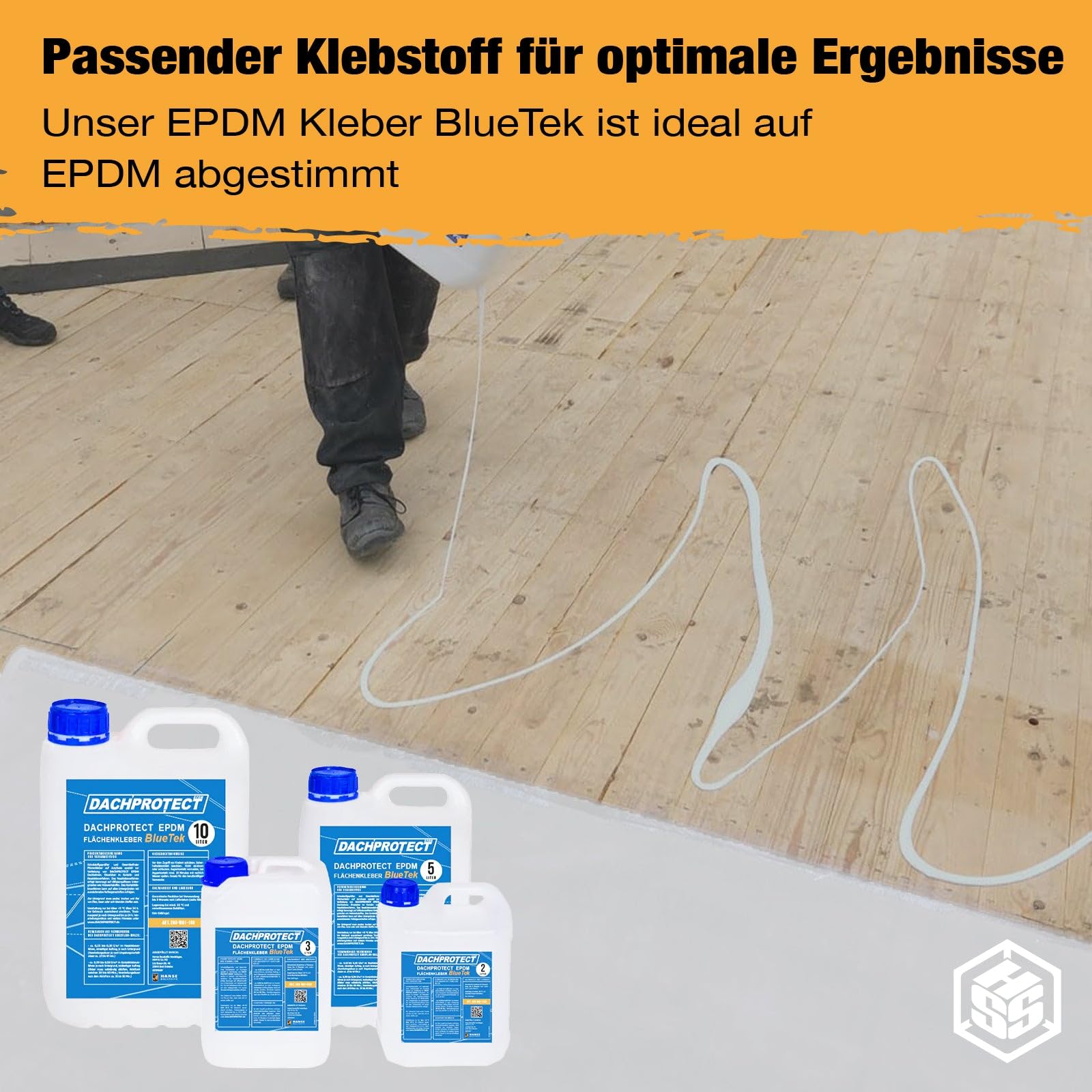 EPDM Dachfolie 1,5mm weiß - Über 50 Jahre Lebensdauer - Wasserdicht, UV beständig mit allen deutschen Zulassungen - Weiße EPDM Dachabdichtung für Carport, Gartenhaus und mehr (3,05m x 1,00m)
