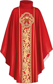 Renaissance Cloak Jacket Catholic Priest Chasuble Clergy Church Mass Vestment Robe Pastor Stole Halloween Costume