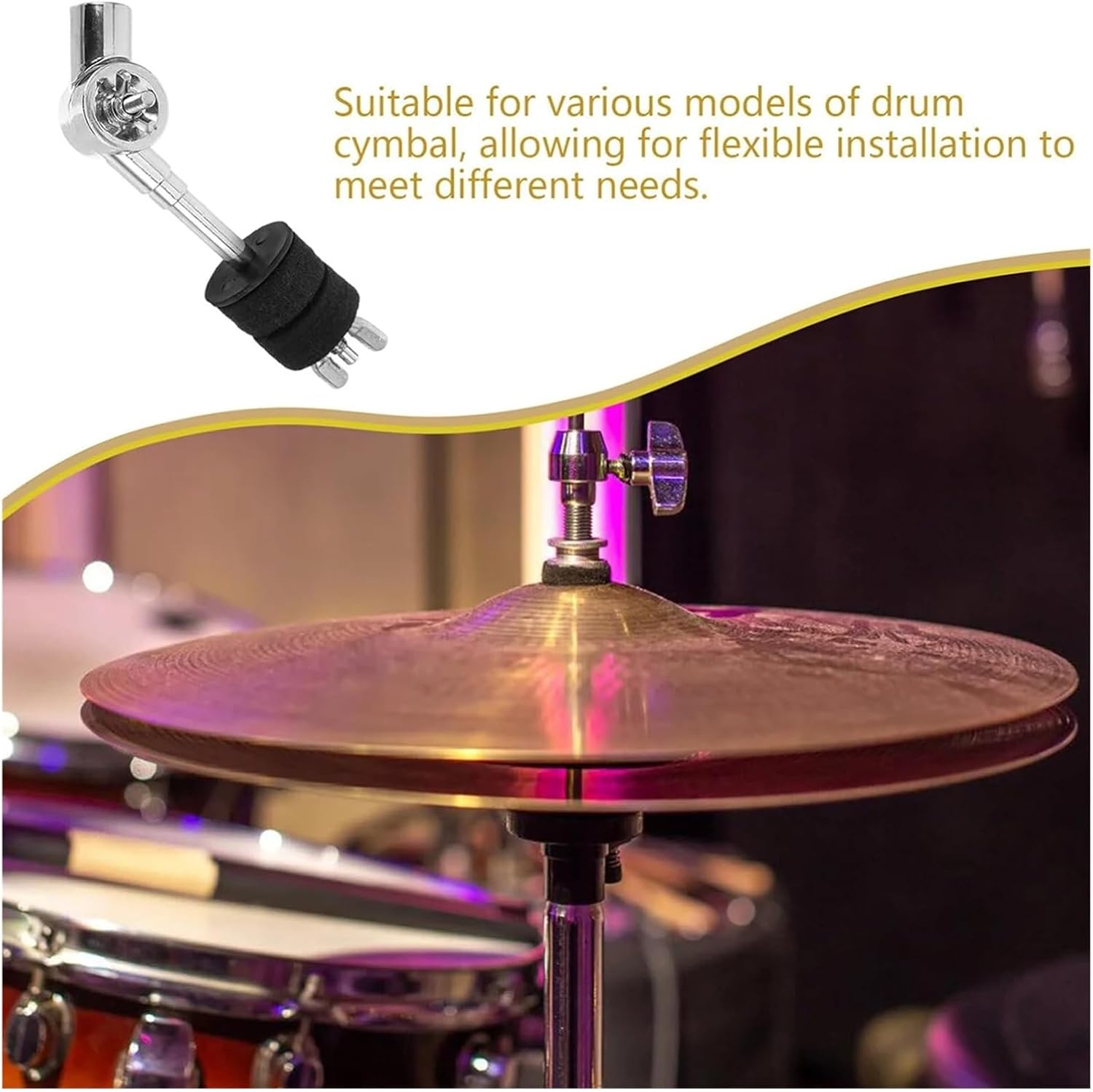 Durable 2 Pcs Cymbal Stacker Arm Timpani Stack Extension Stand
