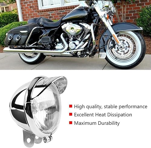 Miniatura 2 de Fydun Focos cromados para motocicleta, Supplementari Moto - DC 12V motocicleta universal antiniebla faro lámpara de faro retro instalación auxiliar