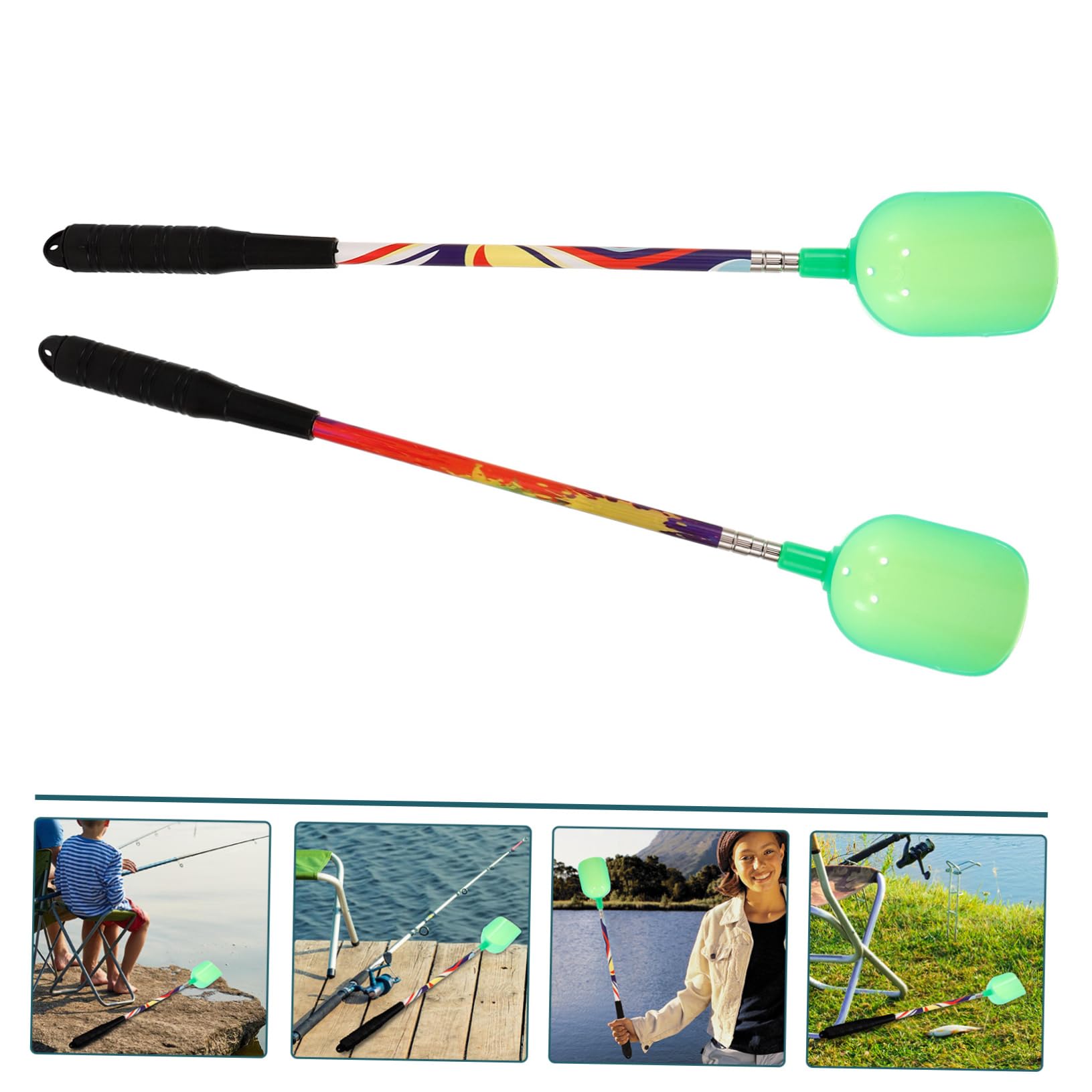 Sosoport 6 Pcs Matériel De Pêche Feeder De Pêche Outil D'Appât De Matériel De Cuillère À Appât Leurre Titulaire Chargeur Titulaire Appât Piège e Appât Scoop