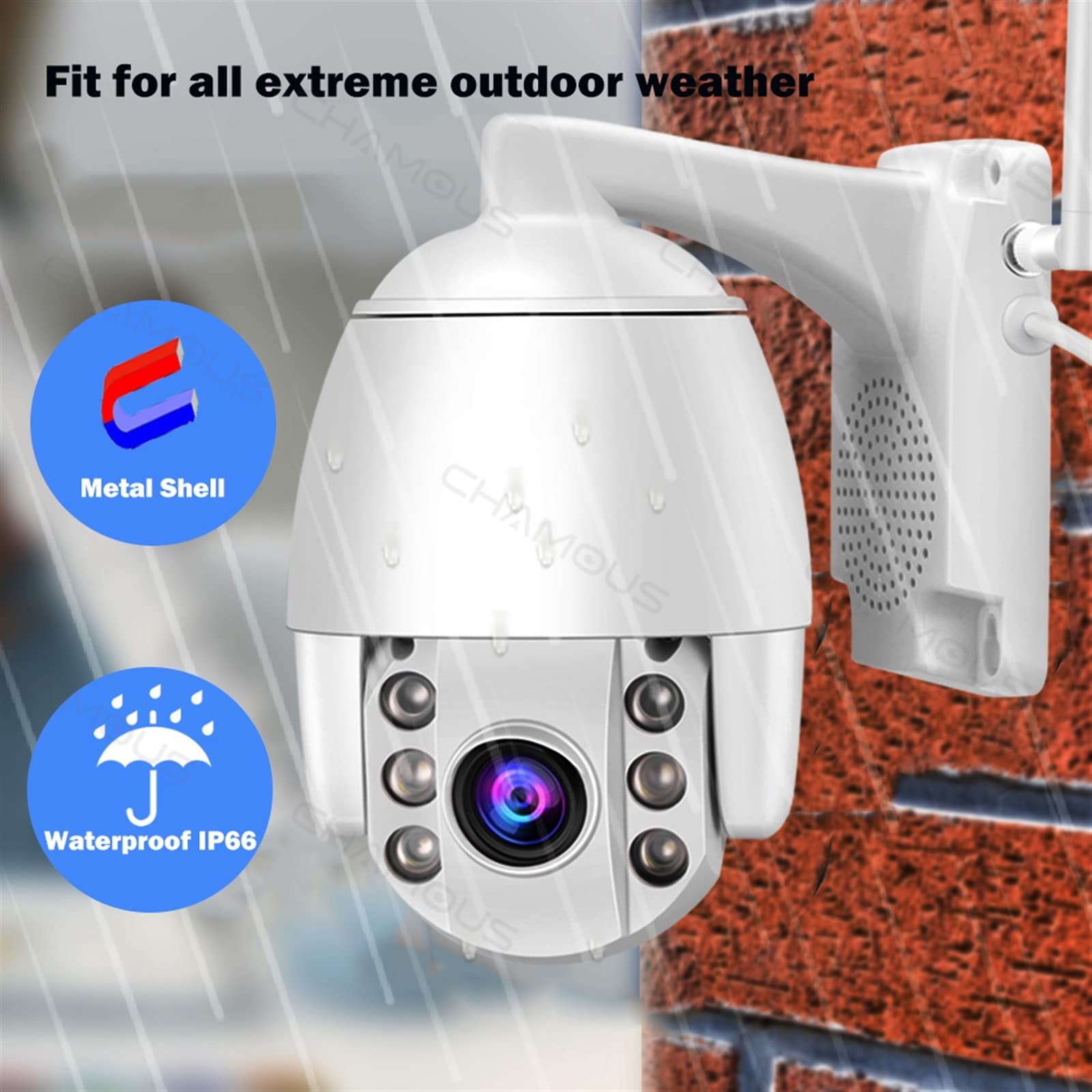 Telecamera Wifi Esterno, Telecamera di sicurezza 1080P Outdoor PTZ 5X Zoom ottico CCTV Videosorveglianza Cam 4G SIM Card Visione notturna a colori P2P Camhi FTP ,Sicurezza, Antifurto(UPGRADE_WIFI CAM