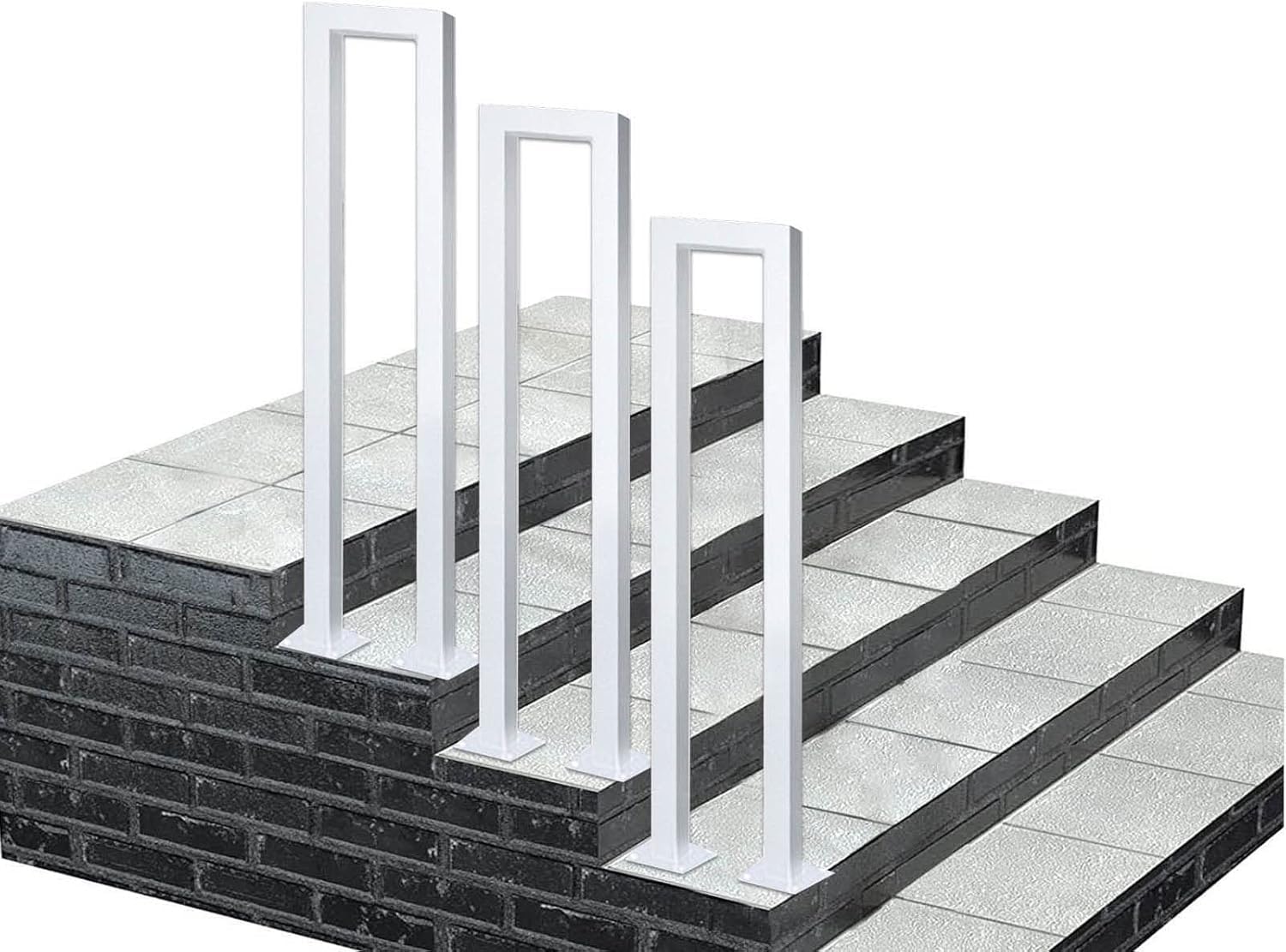 Rambarde d'escalier blanche en U pour sécuriser vos escaliers glissants