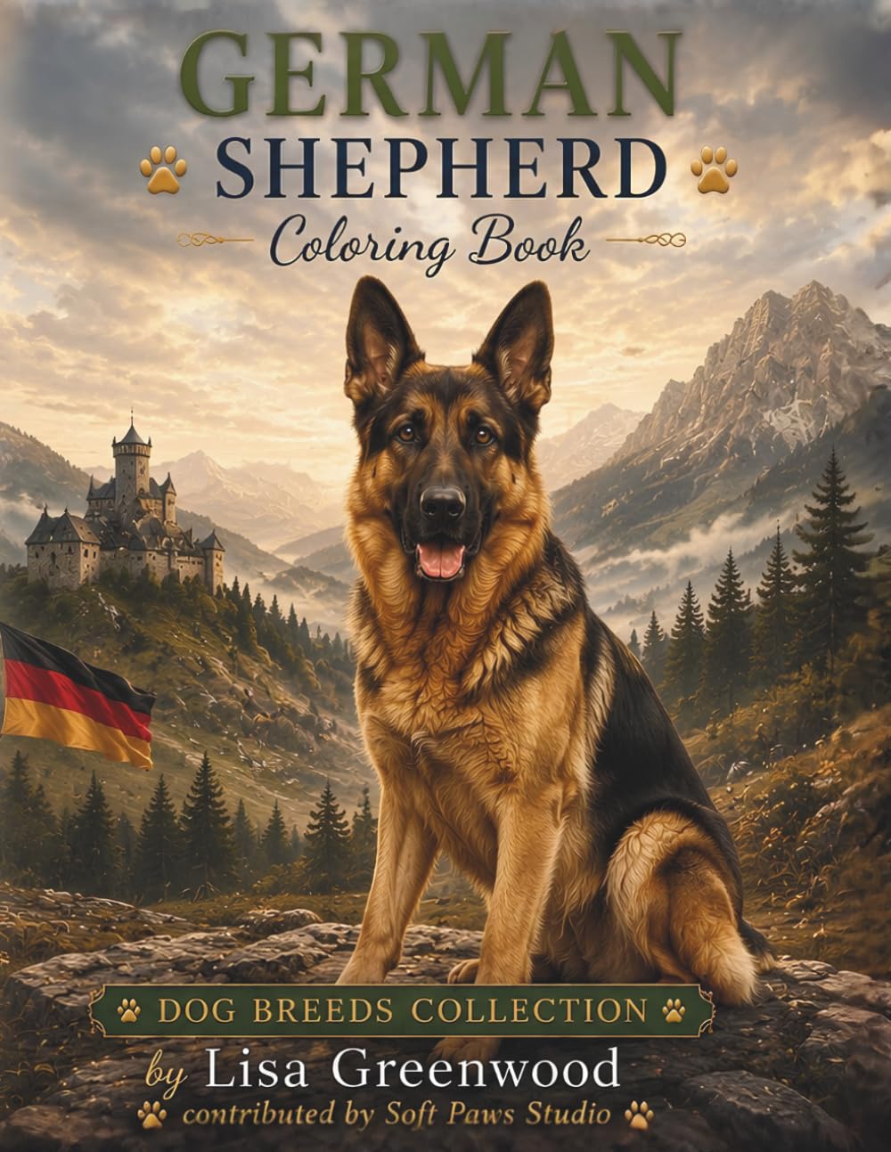German Shepherd Coloring Book for Adults and Teens: Loyal Working Dog Coloring Pages for Relaxation, Stress Relief and Creative Fun (Dog Breeds Coloring Collection)