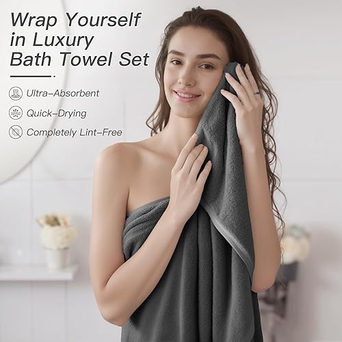 Vista 26 de iMucci Accesorios de baño, juego de baño negro con cortina de ducha y alfombra, cortina de ducha impermeable con alfombra ultra absorbente, juego