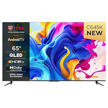 TCL 65C645K 65-inch QLED 4K Ultra HD HDR Android Smart TV