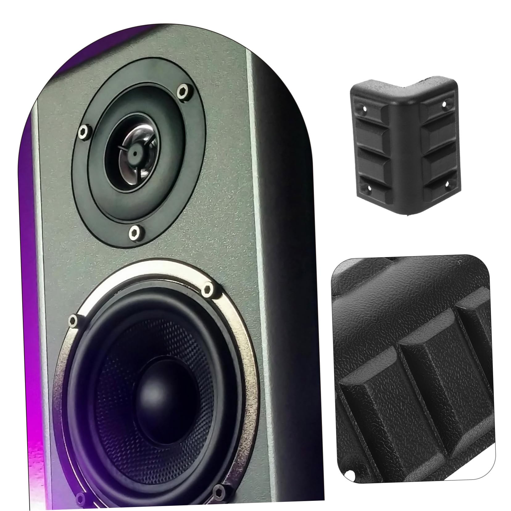Angoily 100piezas Protector De Esquinas Para Altavoces y Muebles De Plástico Accesorios Para Equipaje Protección Para Cajas y Esquinas De Muebles