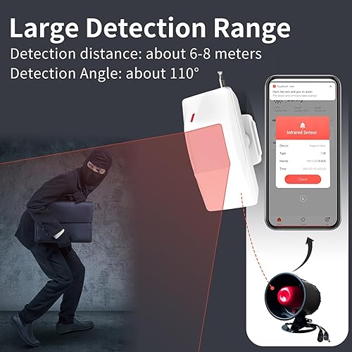 Miniatura 3 de Tuya app WiFi nuevo, sistema de seguridad para tienda de oficina en casa, kit de sistema de alarma antirrobo, alarma de sensor de puerta y ventana,