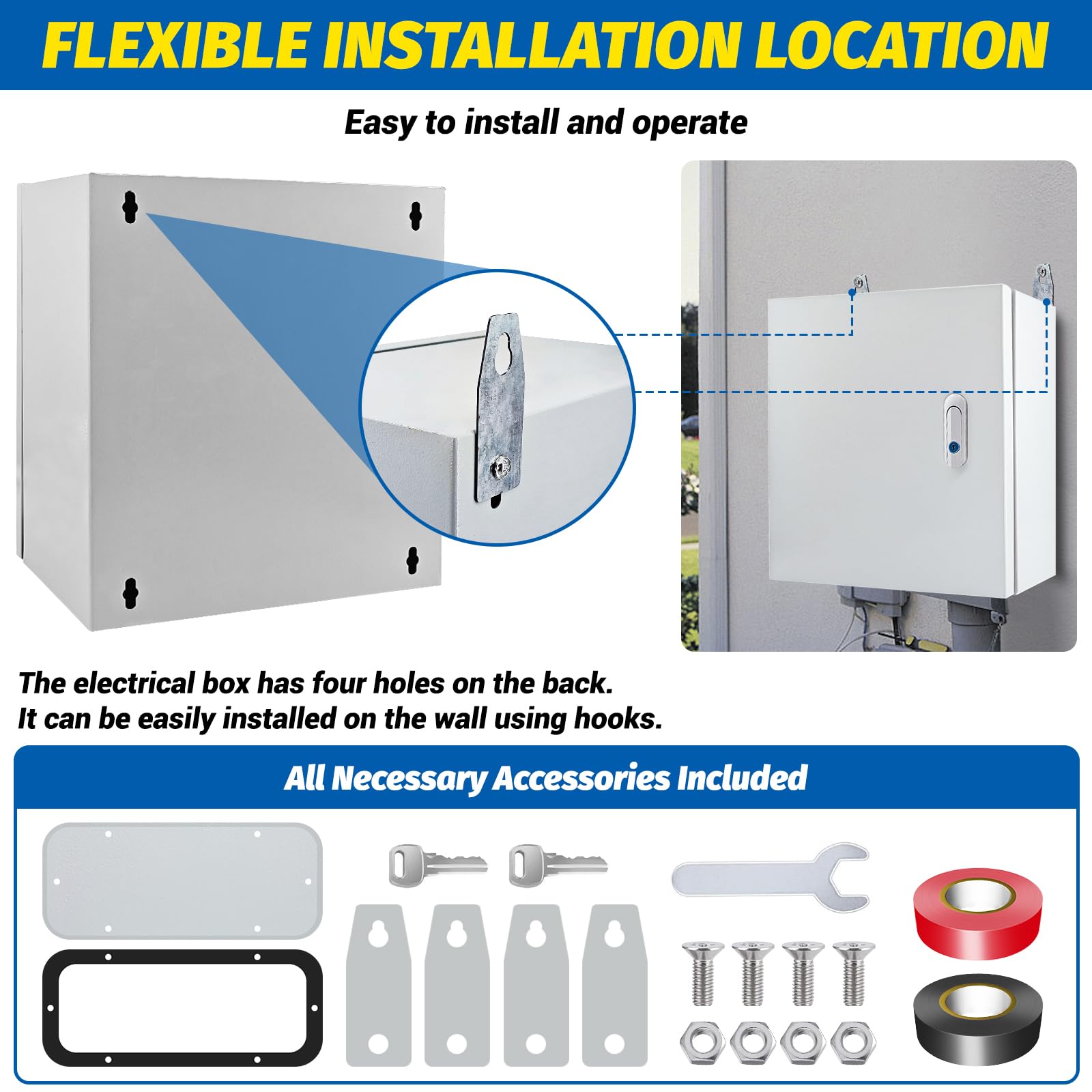 Steel Electrical Junction Box - Waterproof & Secure -8