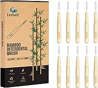 Vista 12 de Cepillos interdentales de bambú, limpiador entre dientes, cepillo de limpieza profunda, 40 unidades, tamaño 0, pequeños huecos