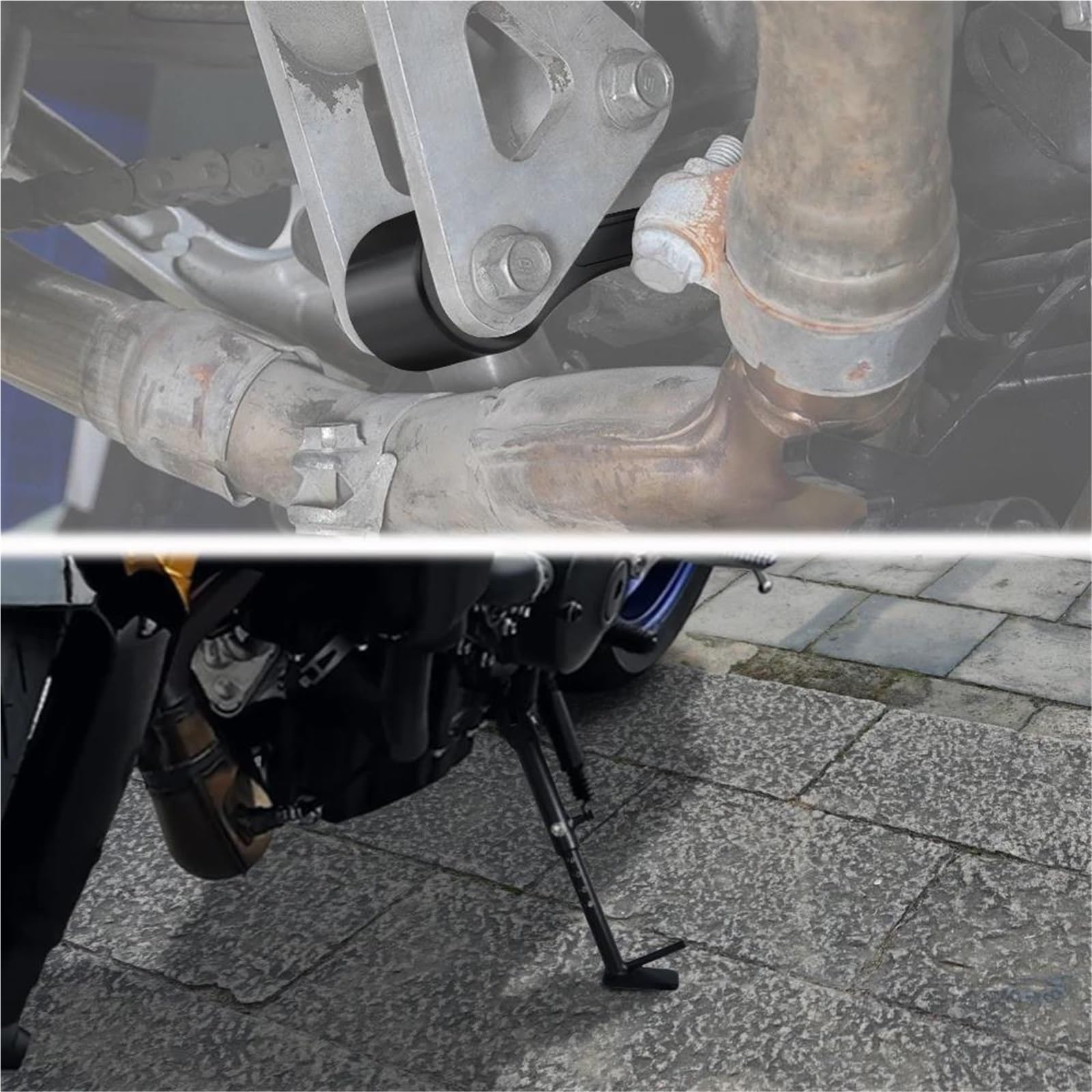 Rivestimenti Laterali Moto Sospensione Posteriore Cavalletto Regolabile Cavalletto Laterale per Y&amaha per Tracer MT09 MT09 SP 9 GT XSR900 2021-2024