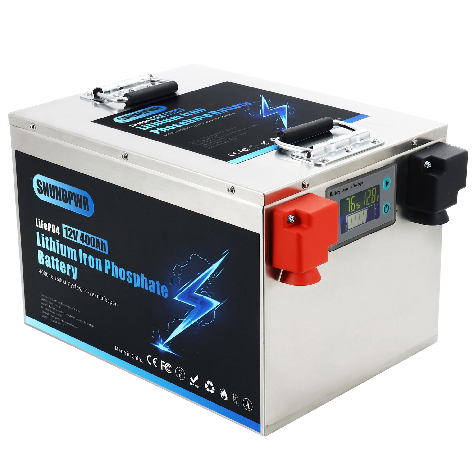 Amazon.com: SHUNBPWR Lifepo4 12V 400Ah 5120Wh lithium