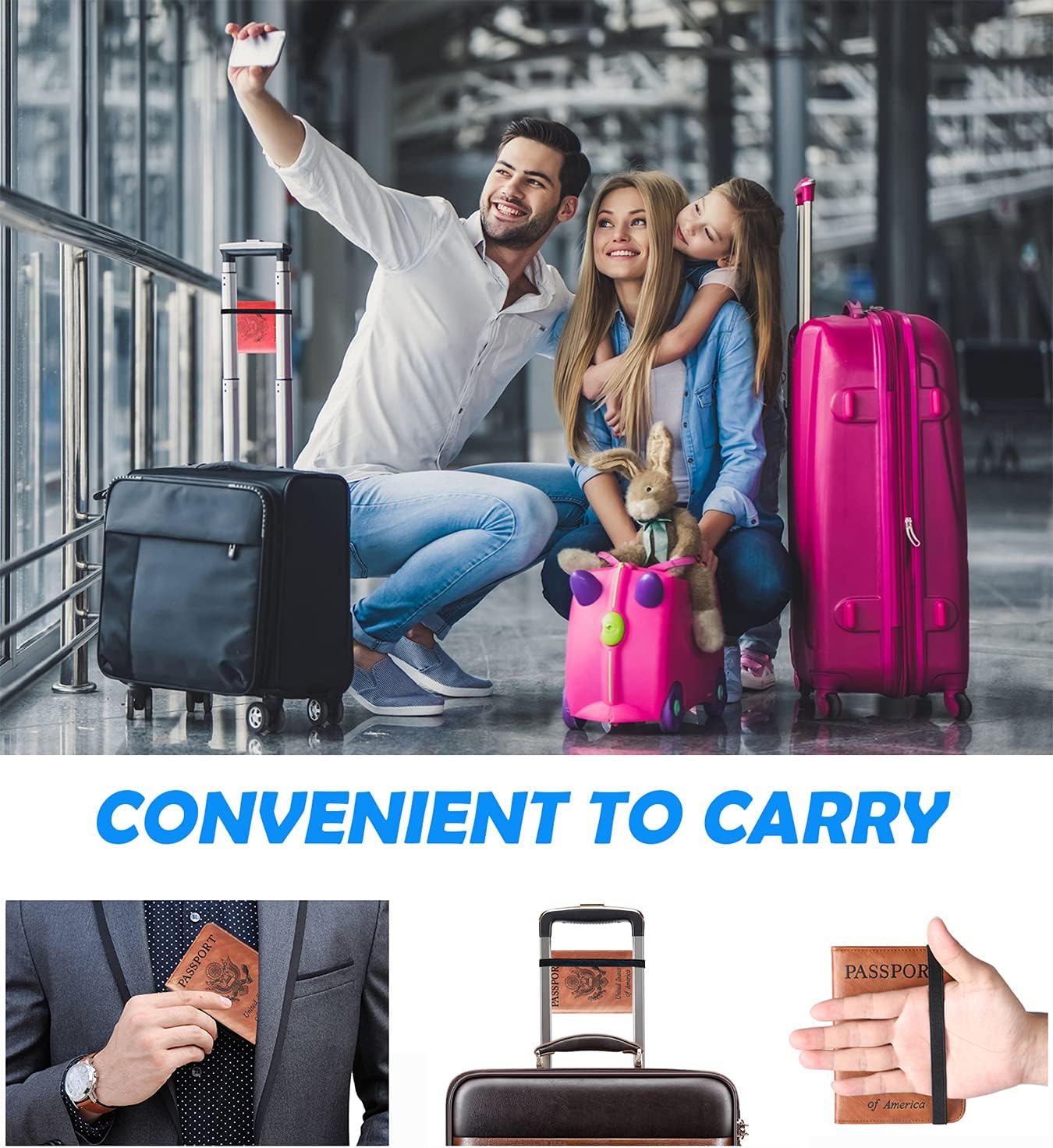  | Passport and Vaccine Card Holder Combo Passport Holder Cover Wallet Case Leather Travel Wallet Rfid Blocking for Men Women (A/Blue) | Passport Covers