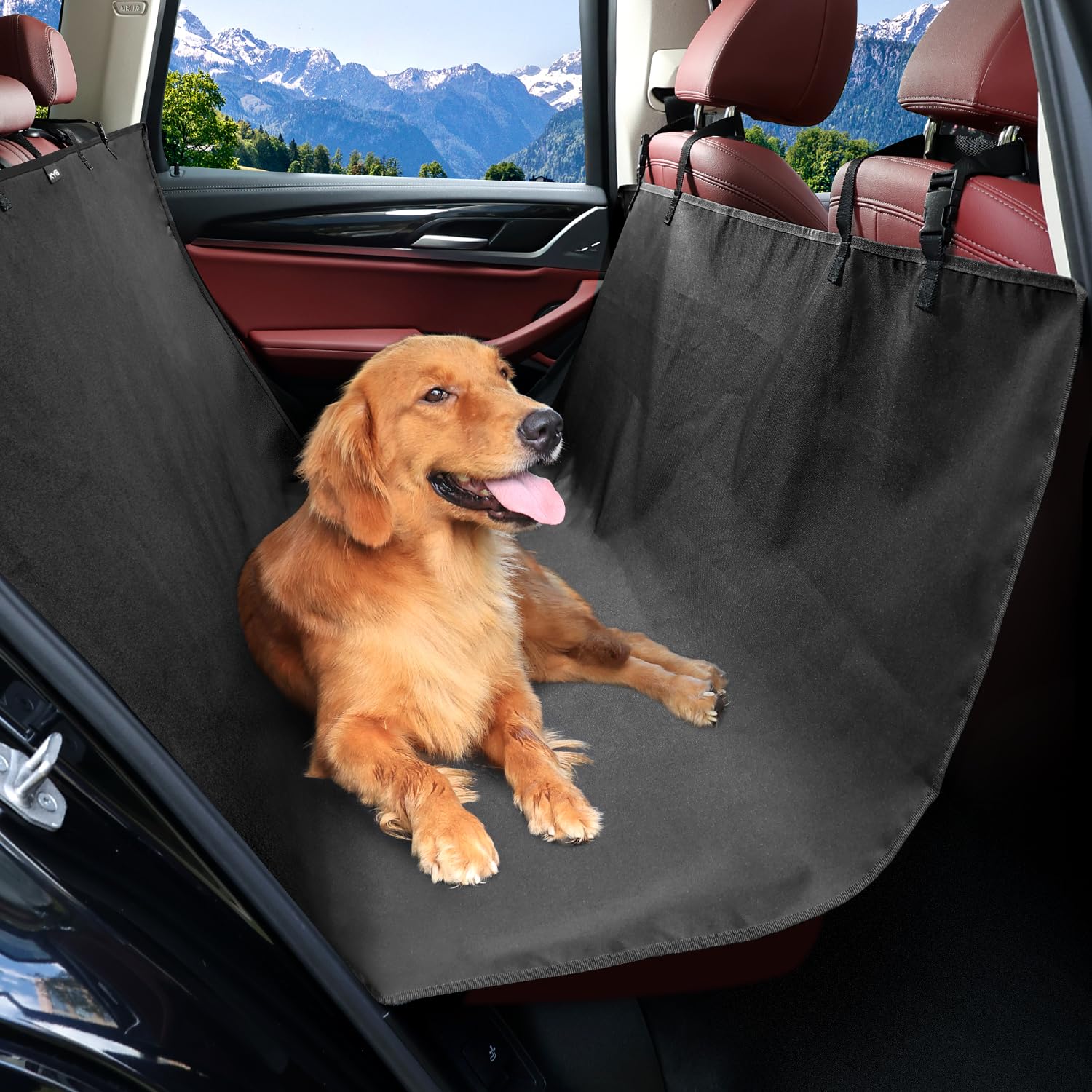KYG Coprisedile Auto per Cani, 600D Oxford Impermeabile Antiscivolo e AntiGraffio, Coprisedile Posteriore Auto Universale, 146 * 146cm