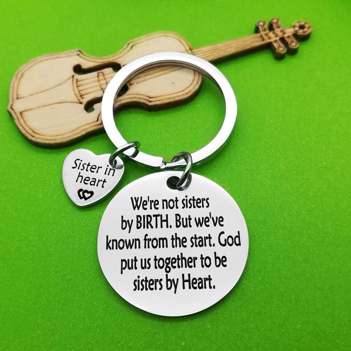 Sister Keychain Best Friend Keychain We're not Sisters by Birth But We've Known from the start keychain,Friendship Keychain Gift Friends Sisters Keychain Graduation Birthday Gift for Women Teens Girl - Image 6