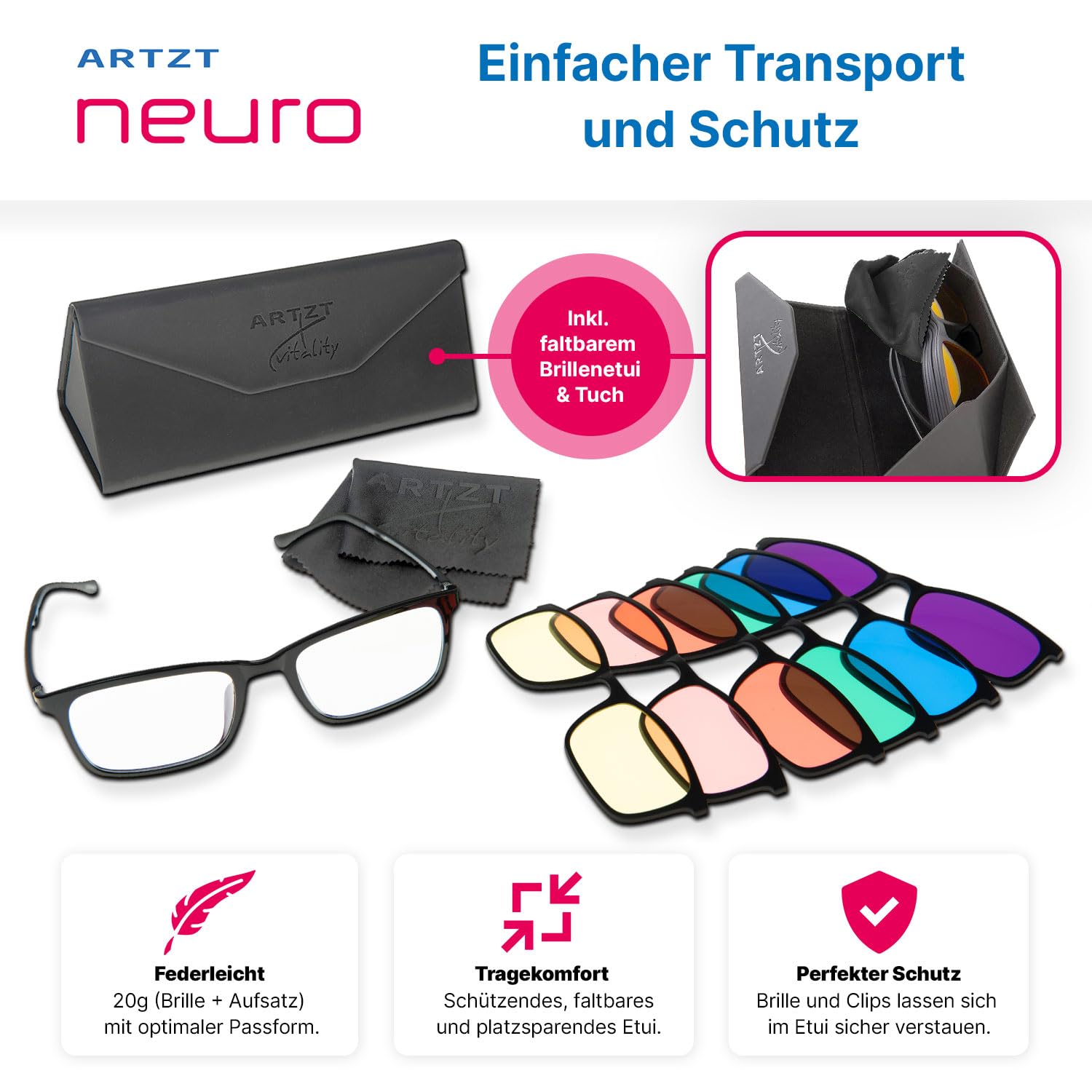 Juego de Gafas Para Terapia de Color - 6 Cómodas Gafas Para Cromoterapia y Terapia de Luz Neuroatlética - 100% Protección UV, Multicolor, Talla Única