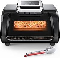 Vista 1 de Zstar Combo de freidora de aire para interiores con ventana transparente, parrilla de aire eléctrica 7 en 1 sin humo de hasta 450 °F, parrilla