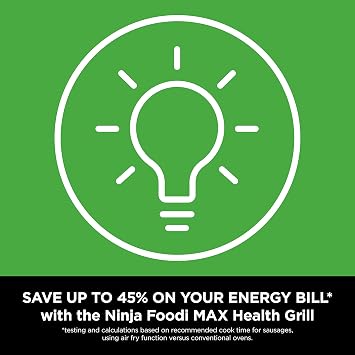 Ninja Foodi MAX Health Grill & Air Fryer 3.8L with Digital Cooking Probe, 6-in-1 Air Fry, Bake, Roast & more, Dishwasher Safe Parts, Large Grill Plate, Copper/Black AG551UKCP
